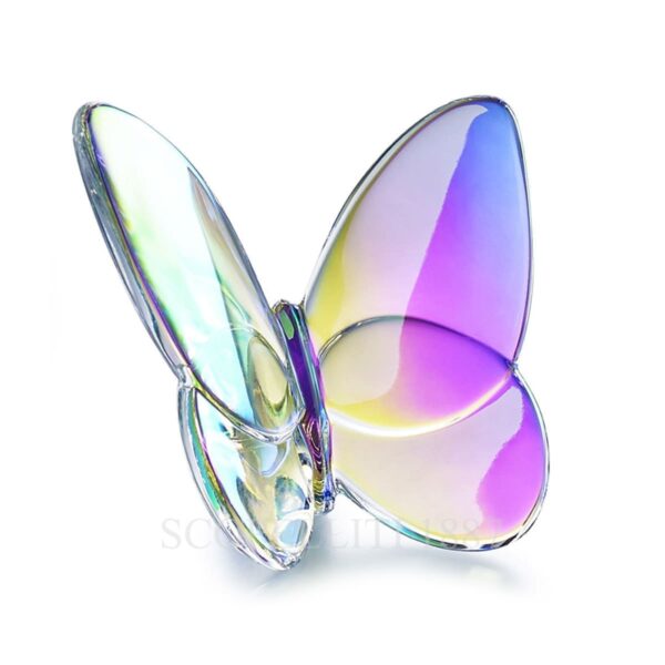 baccarat french design iridescent porte bonheur butterfly