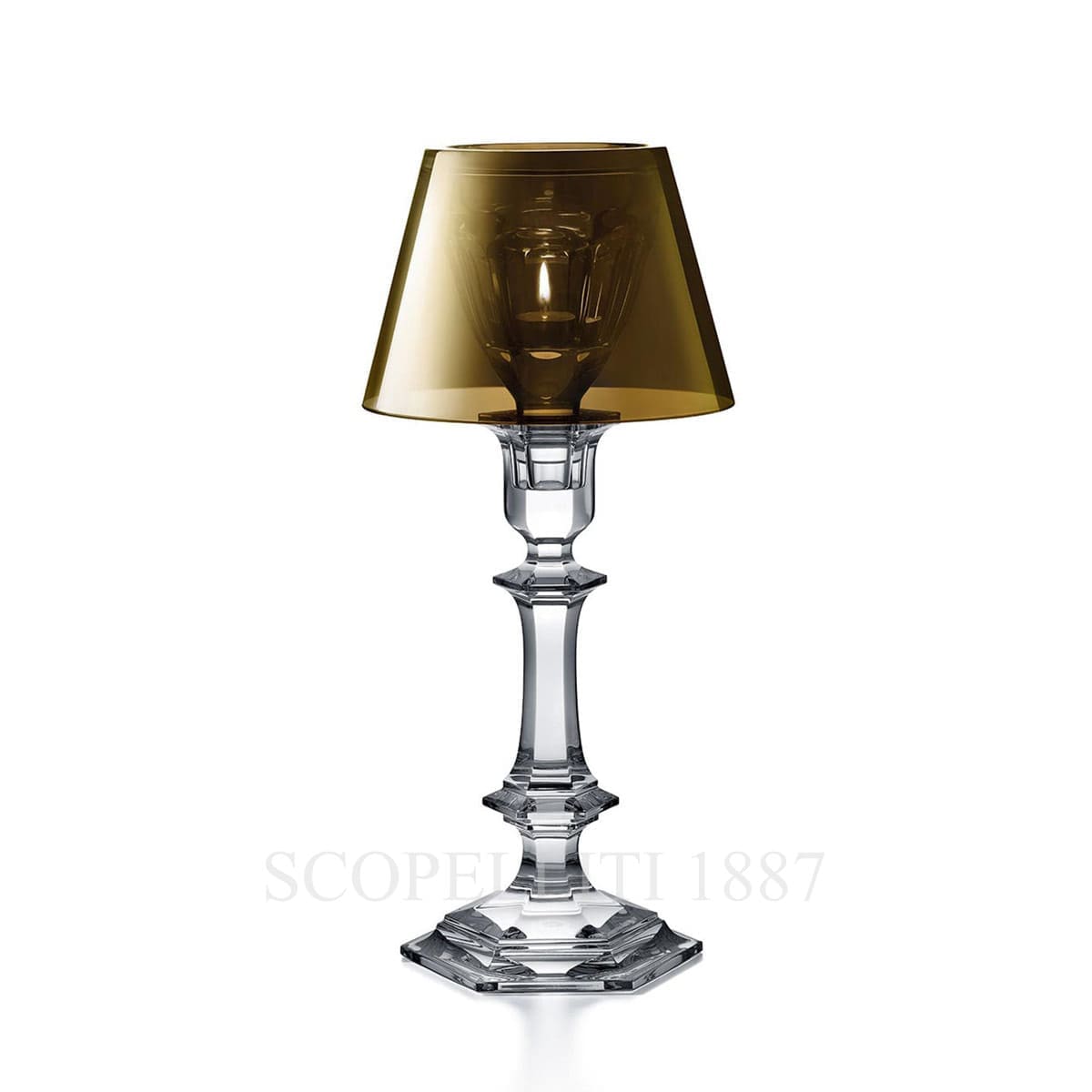 baccarat crystal french design harcourt our fire candlestick gold