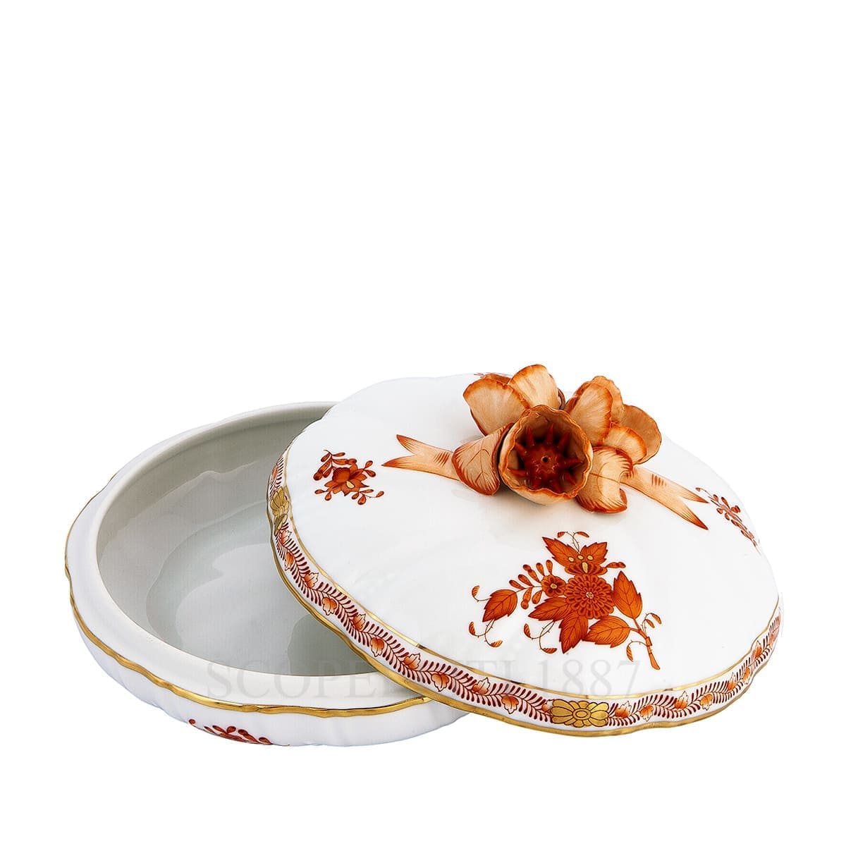 Cake Plate Herend Hungary form osier Mille Fleurs 