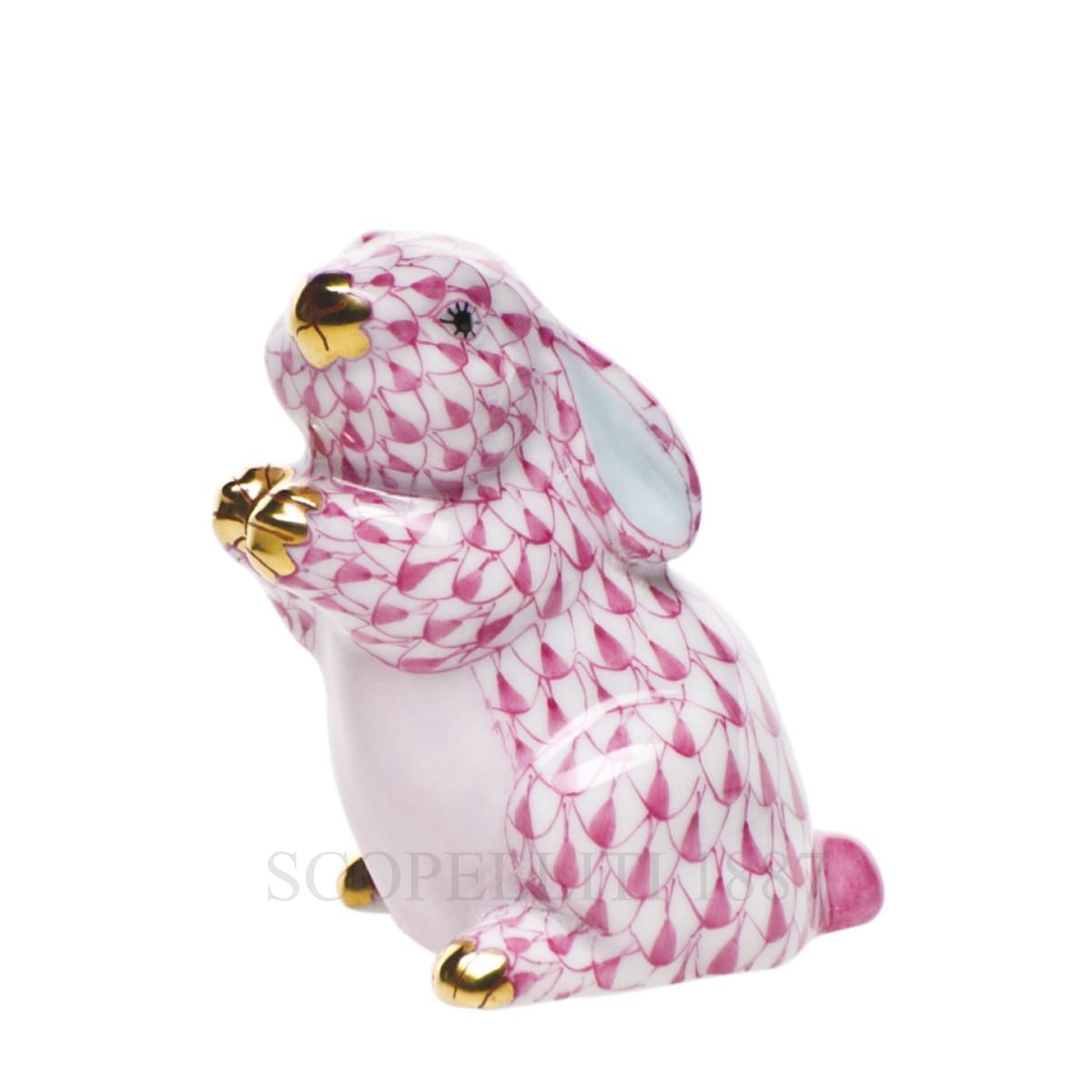 herend porcelain bunny figurine pink