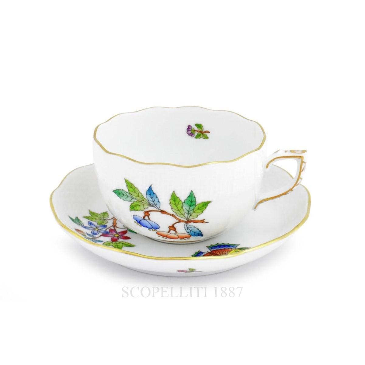 herend porcelain queen victoria tea cup and saucer