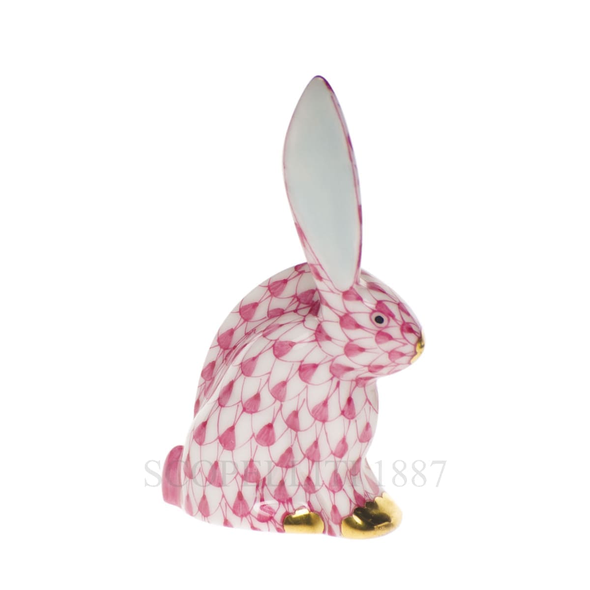 herend porcelain rabbit figurine pink