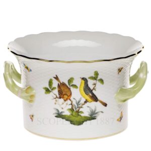 herend porcelain rothschild cachepot with handles
