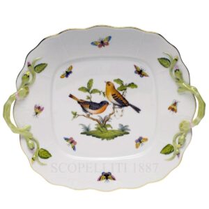 herend porcelain rothschild square cake plate