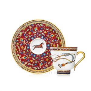 hermes paris cheval dorient designer porcelain coffee cup and saucer