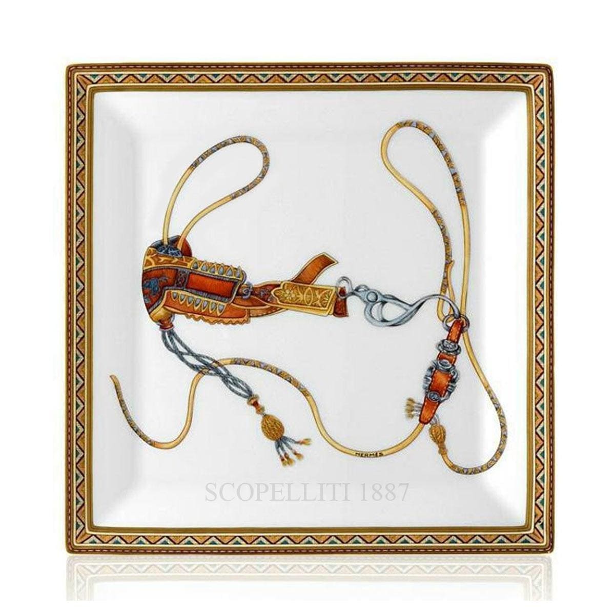 Hermes Square Plate n°3 Cheval d’Orient