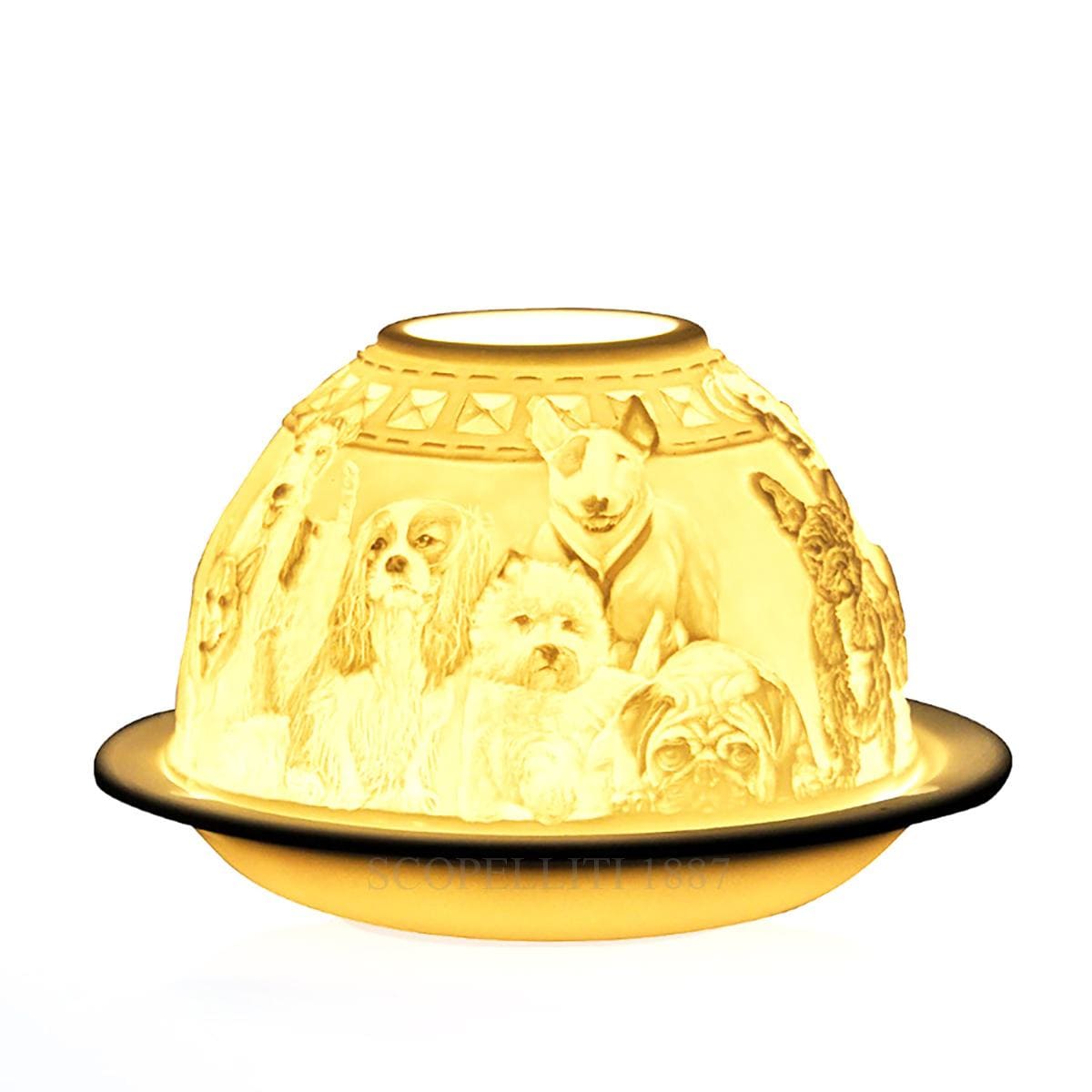 bernardaud designer dogs votivelight bisque porcelain
