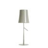 Birdie Grey Table Lamp by Foscarini Tall on off