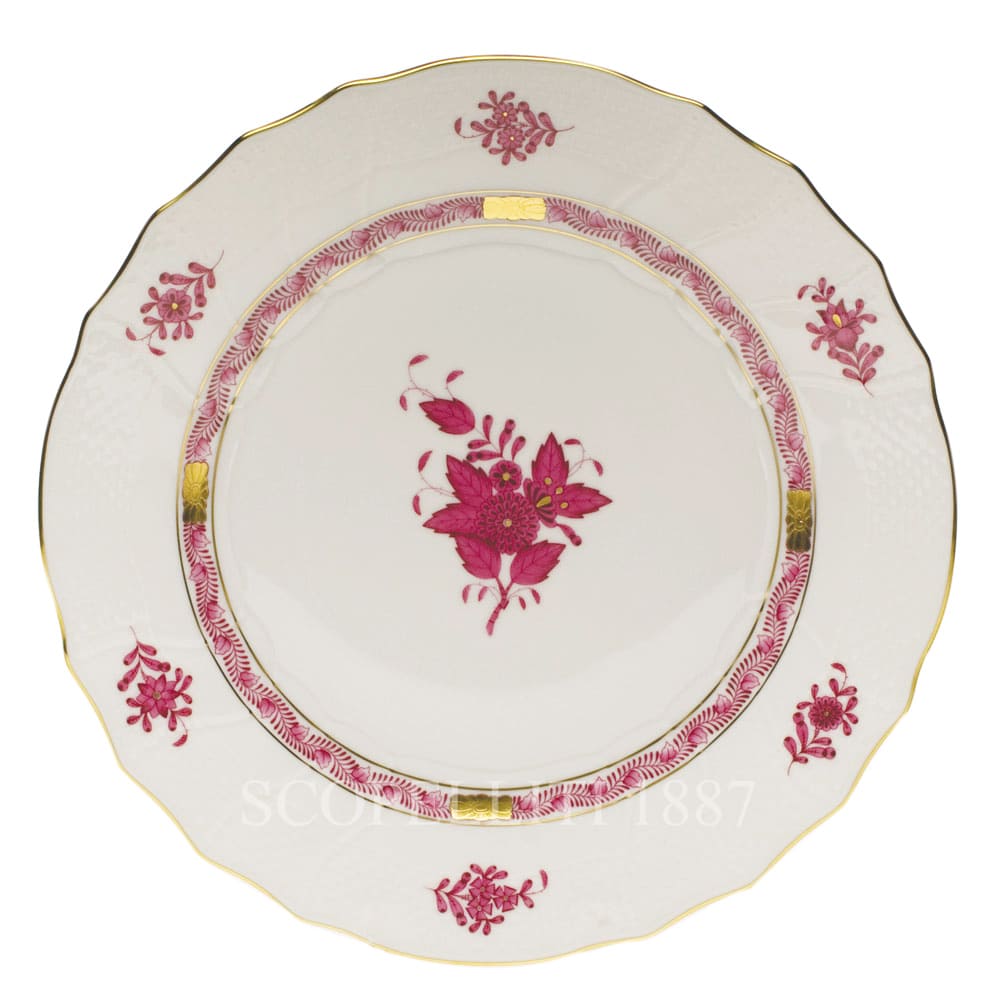 herend handpainted pocelain apponyi dinner plate pink