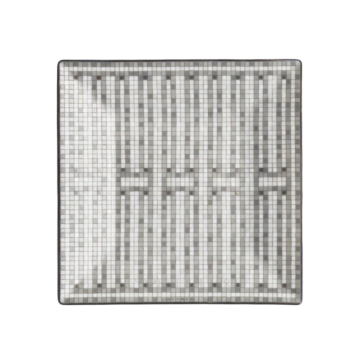 Hermes Mosaique au 24 platinum Square Plate n°2