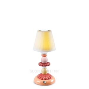 lladro lotus firefly designer table lamp coral