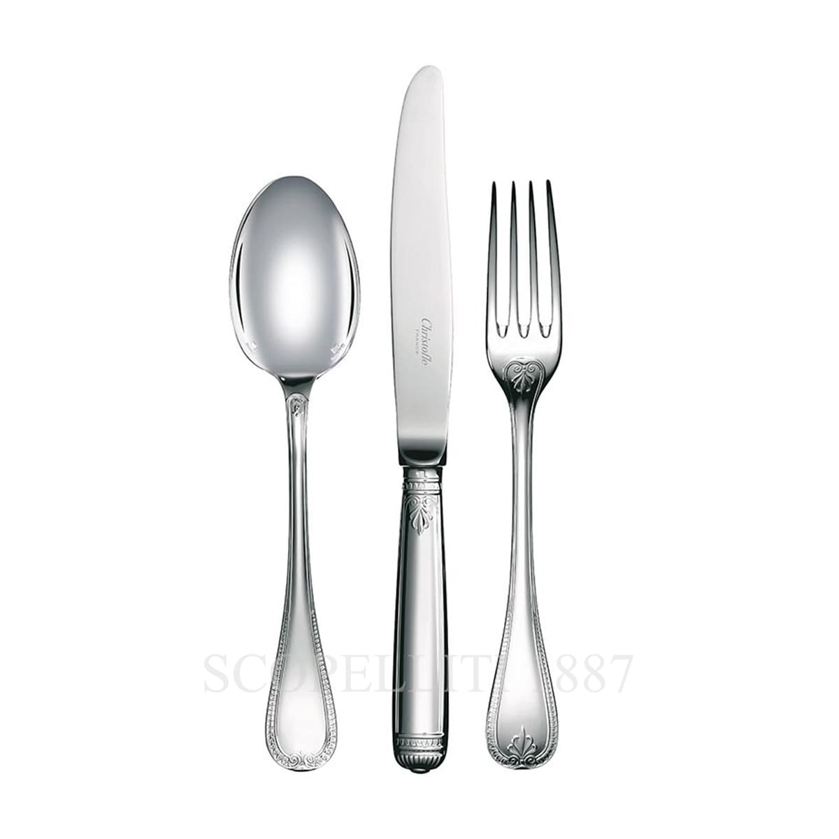 Christofle Malmaison 24 pcs Sterling Silver Cutlery Set
