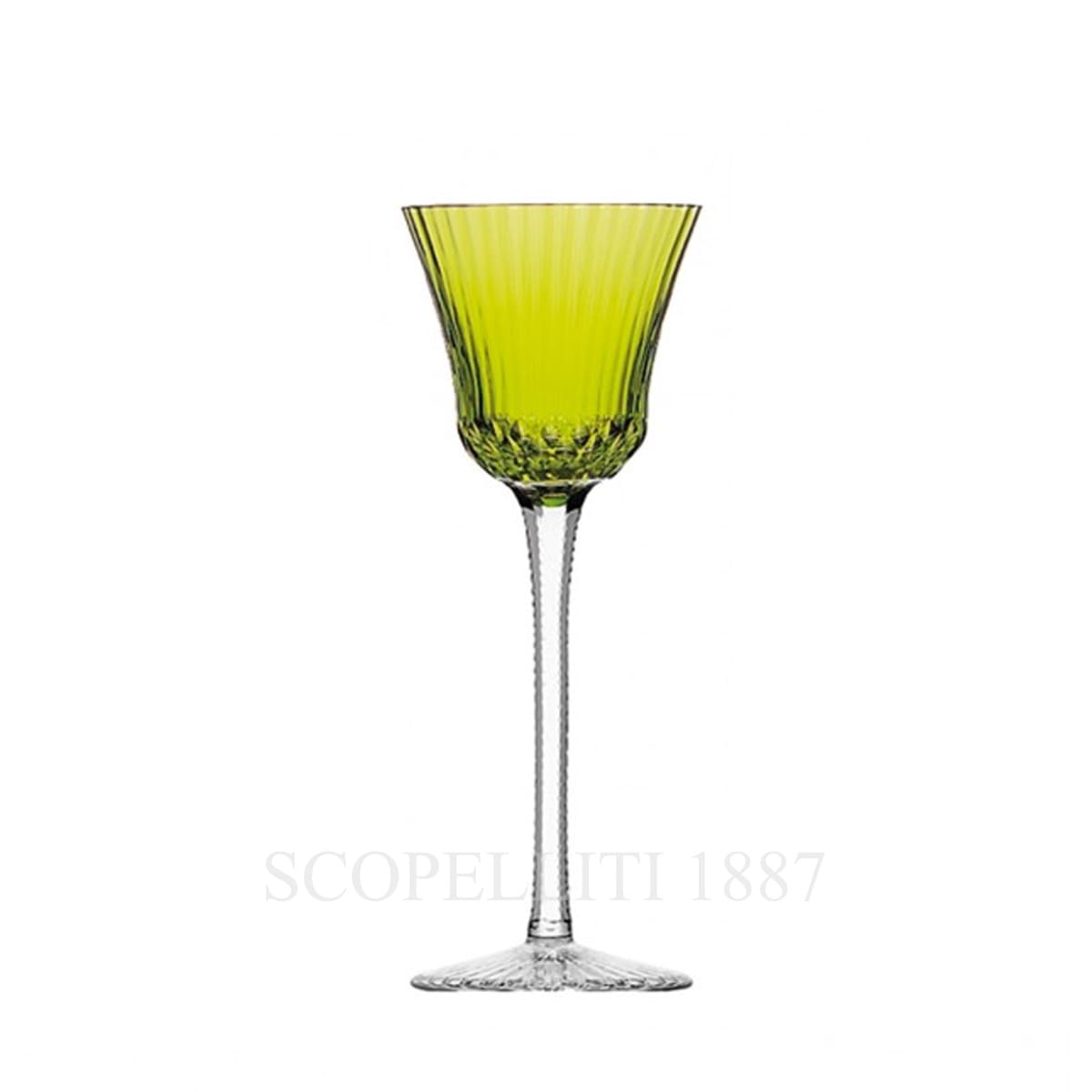 saint louis apollo light green crystal roemer wine glass