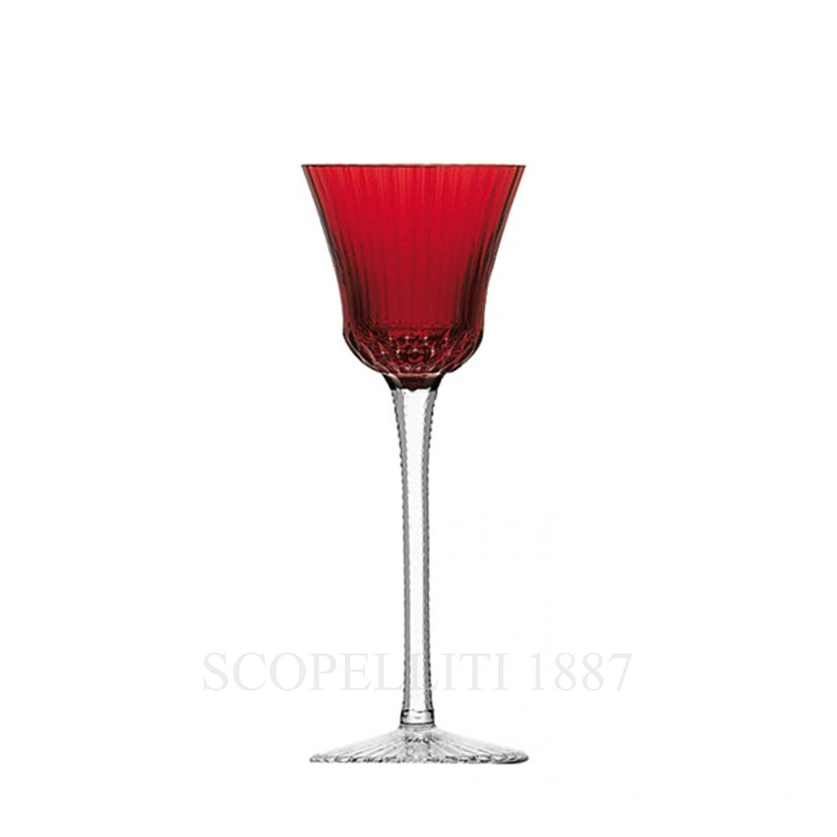 saint louis apollo red crystal roemer wine glass