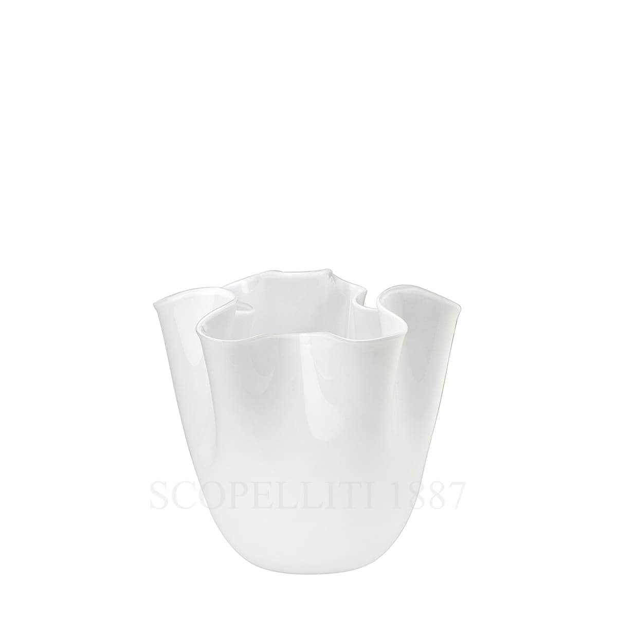 Venini Fazzoletto Vase small milk-white 700.04
