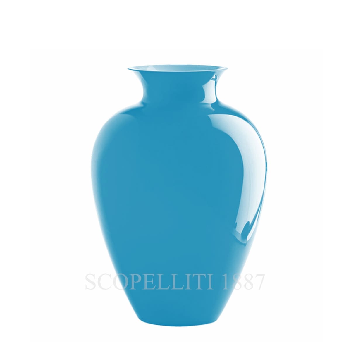 venini labuan italian designer murano glass vase aquamarine