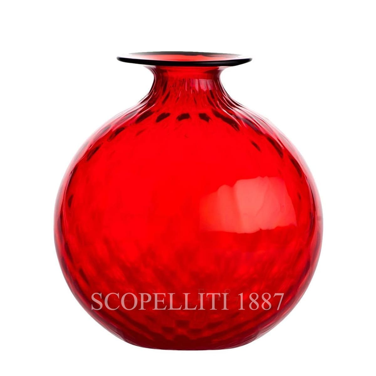 Venini Monofiore Balloton Vase large red