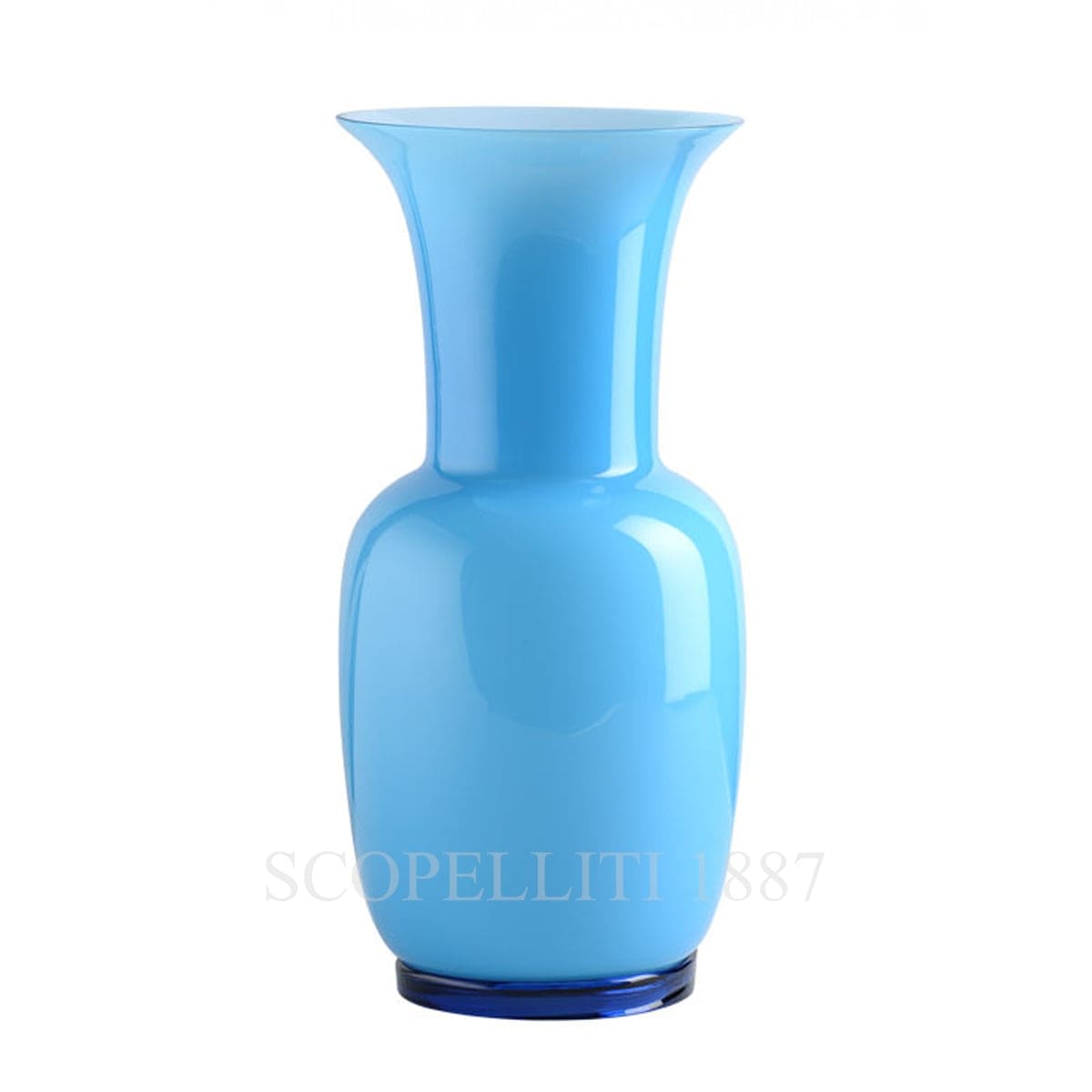 venini opaline italian murano glass vase turquoise