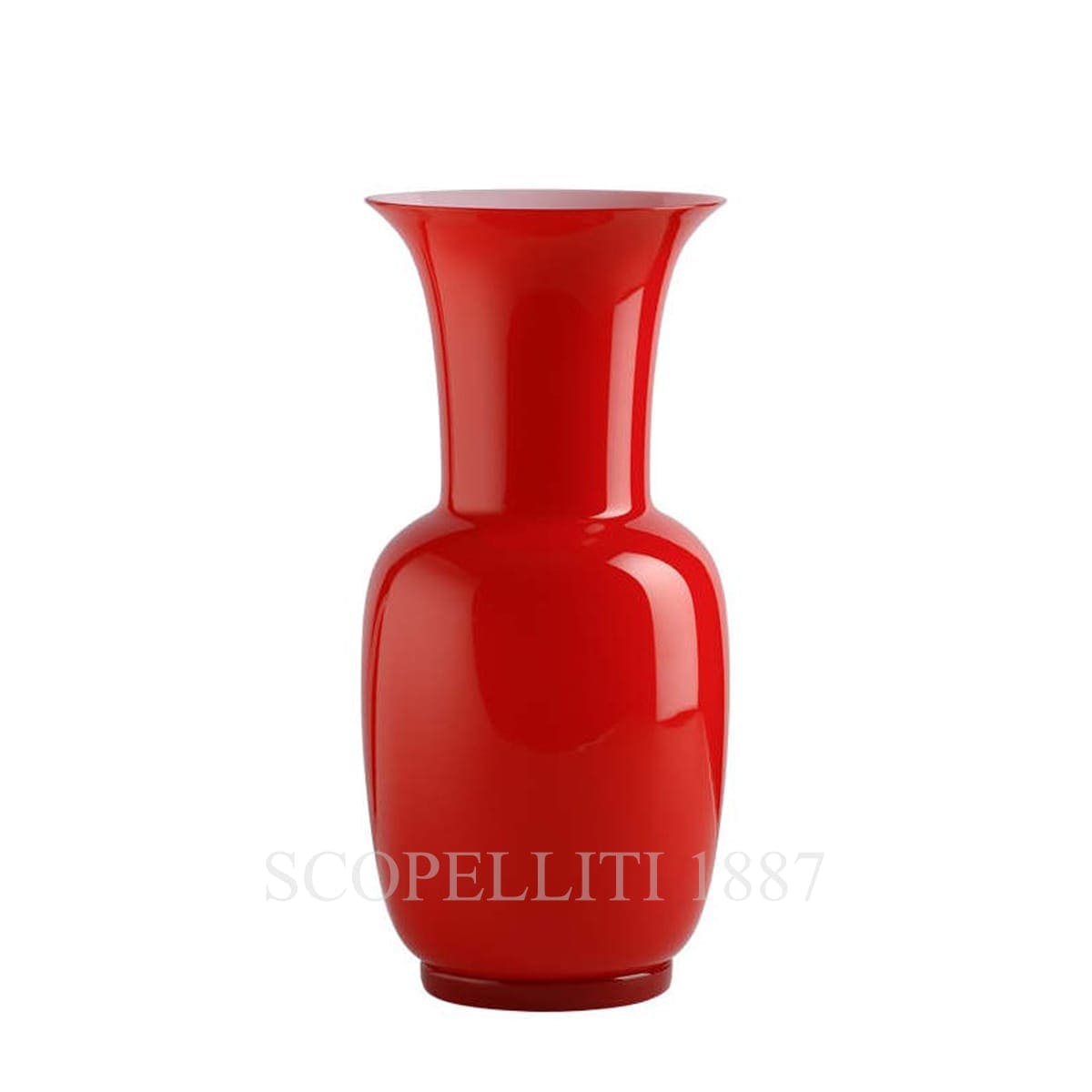 venini italian glass vase red