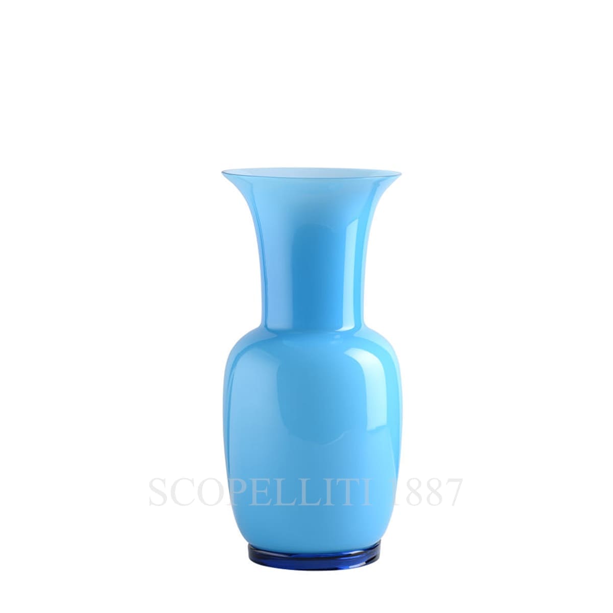 venini italian glass vase turquoise