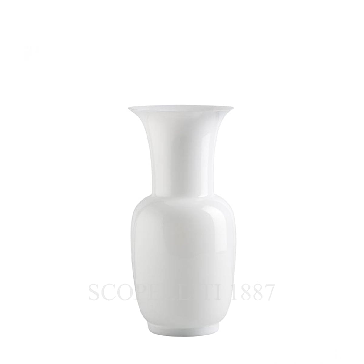 murano glass white vase