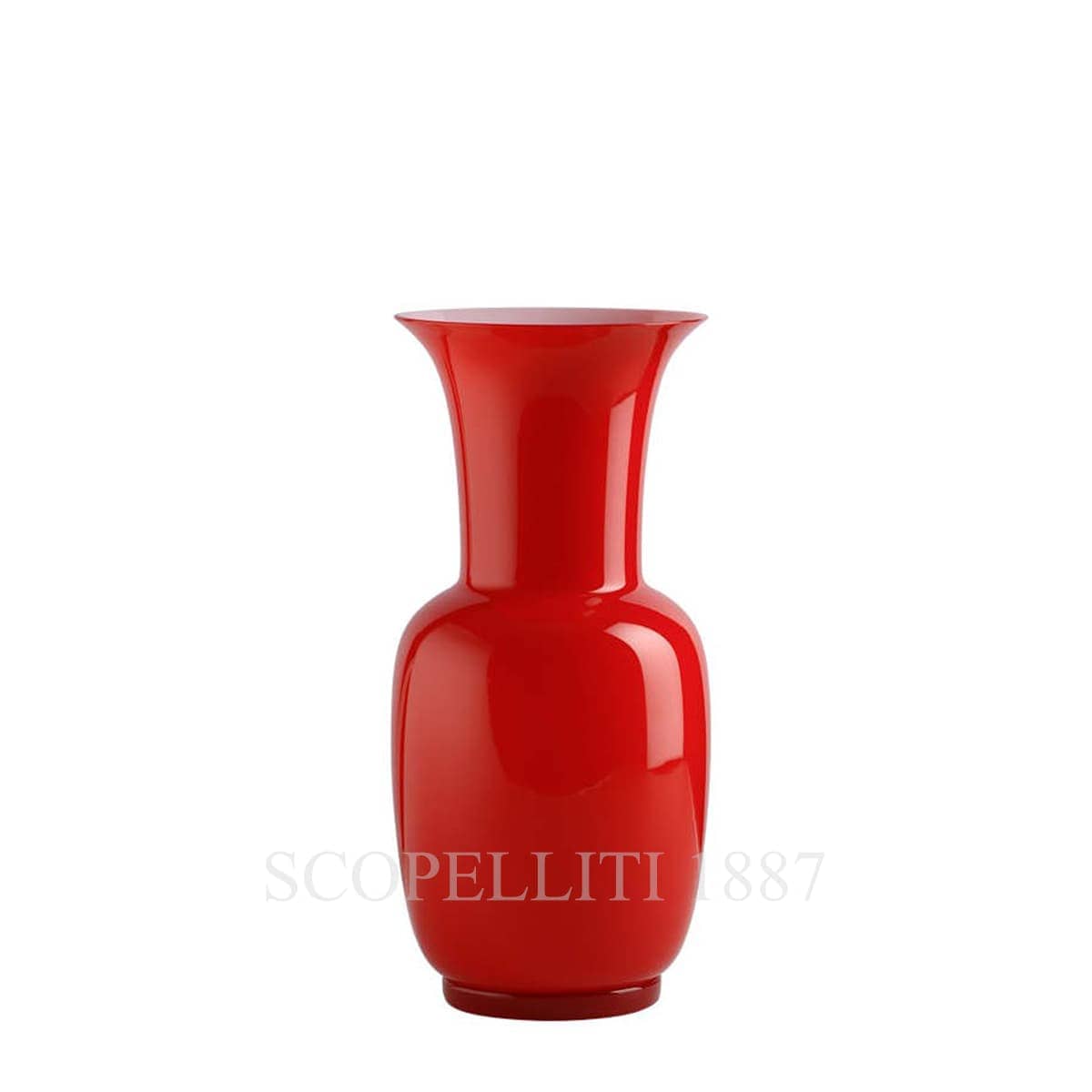 venini murano glass italian design red vase