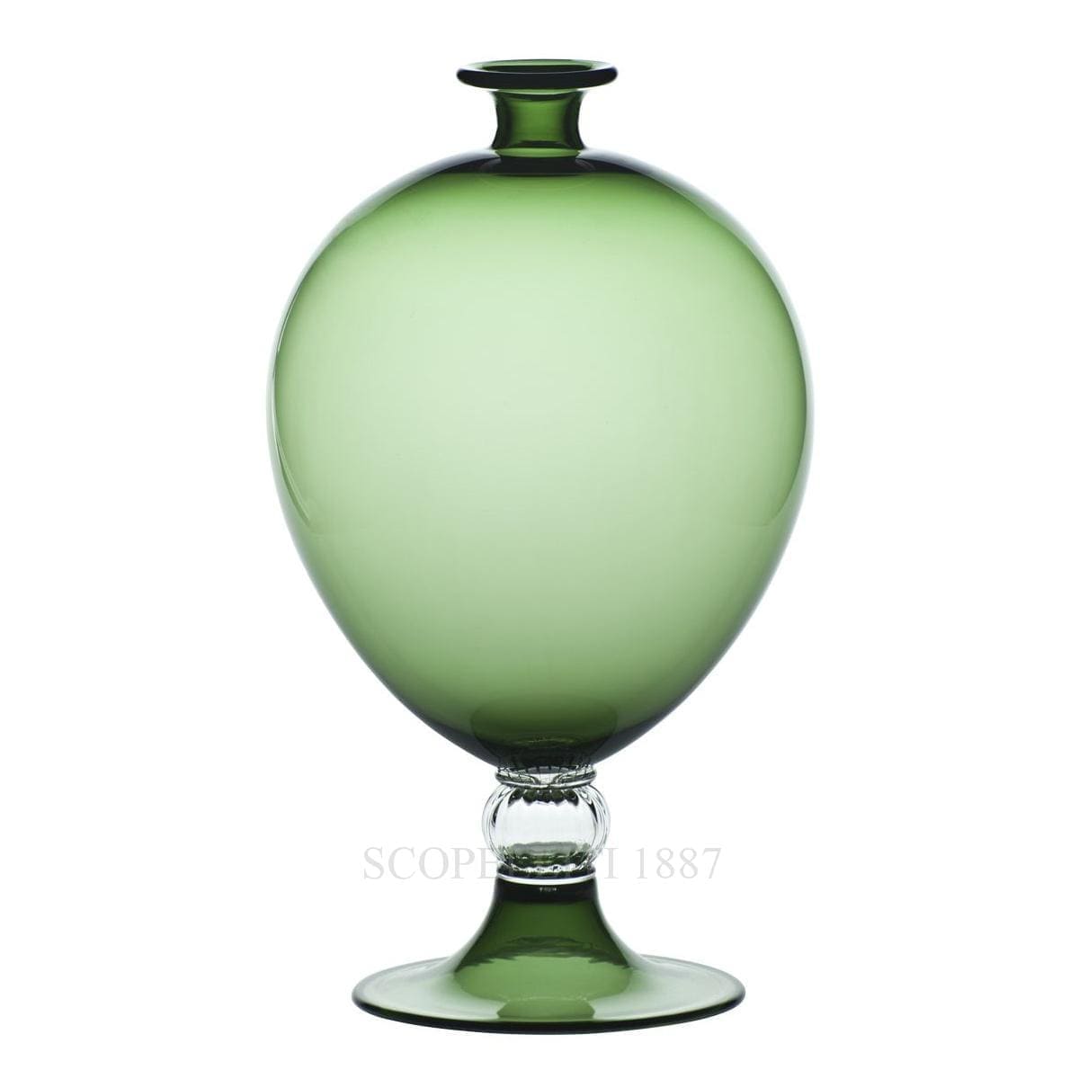 venini italian designer veronese apple green vase murano glass