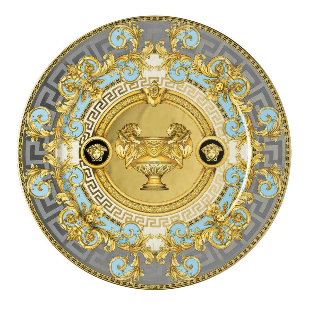 versace italian design prestige gala le bleu service plate golden