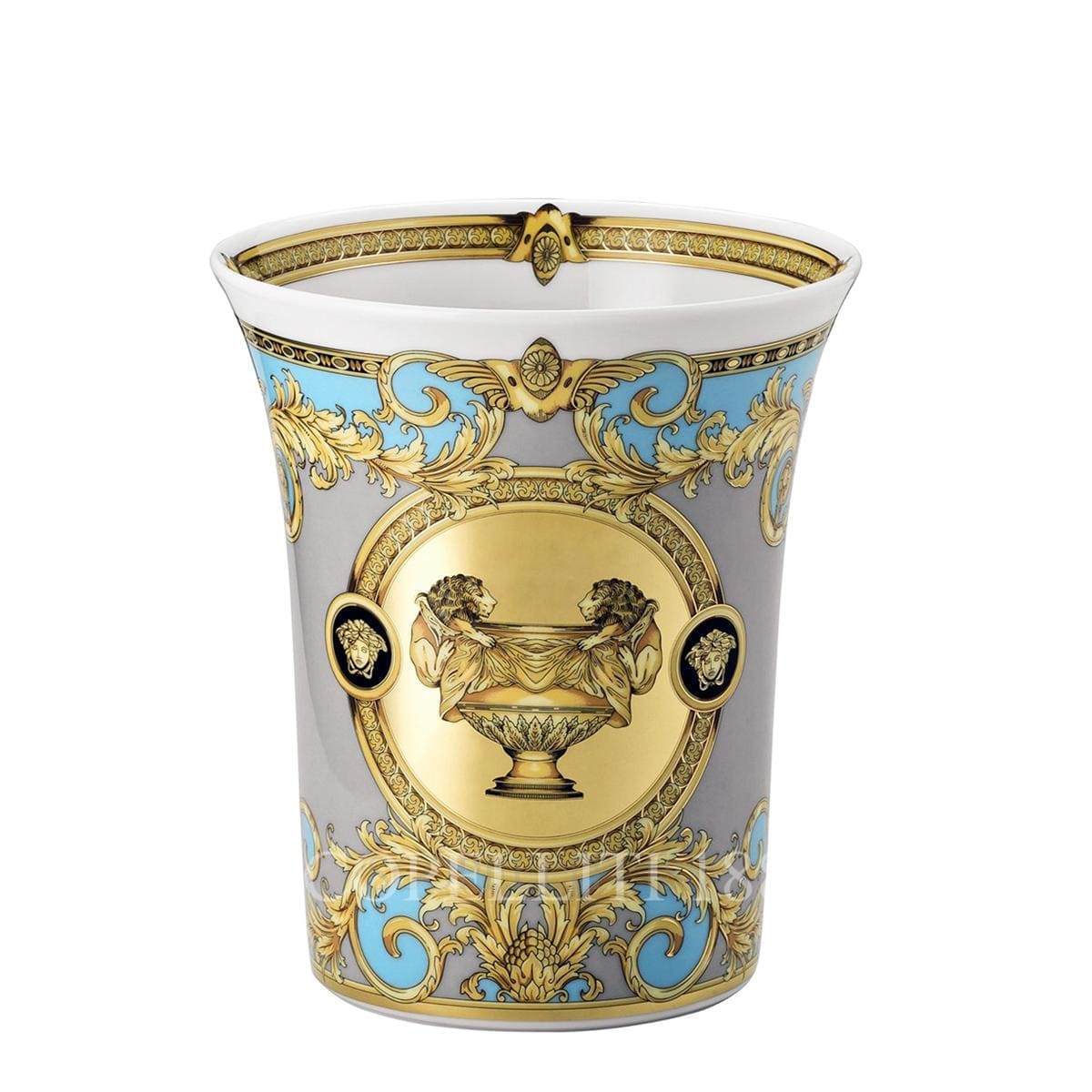 versace italian design prestige gala le bleu vase golden