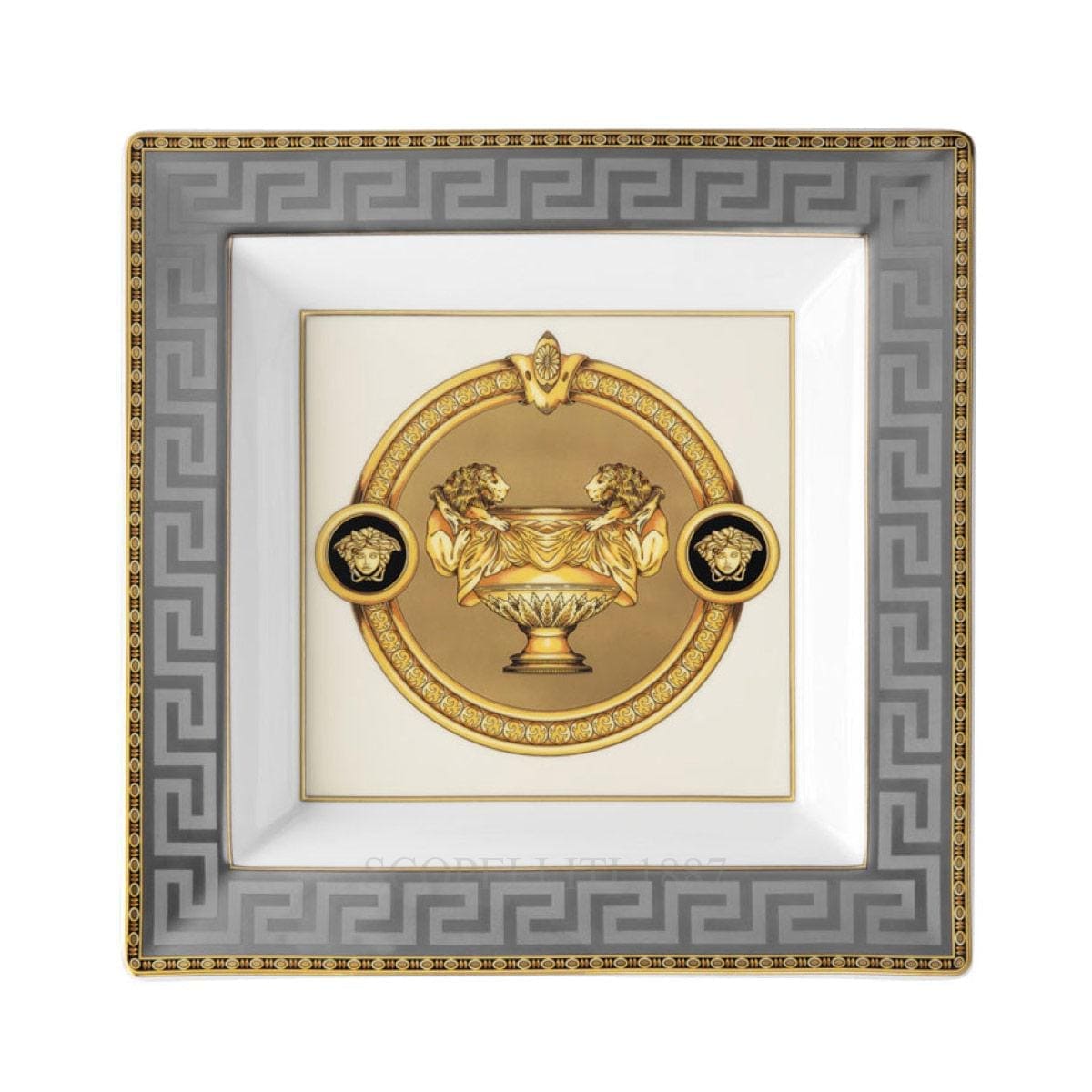 Versace Prestige Gala Square Dish 22 cm by Rosenthal