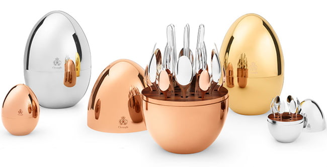 christofle mood flatware egg container