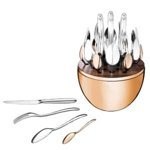 mood by christofle 24 pieces flatware with egg case
