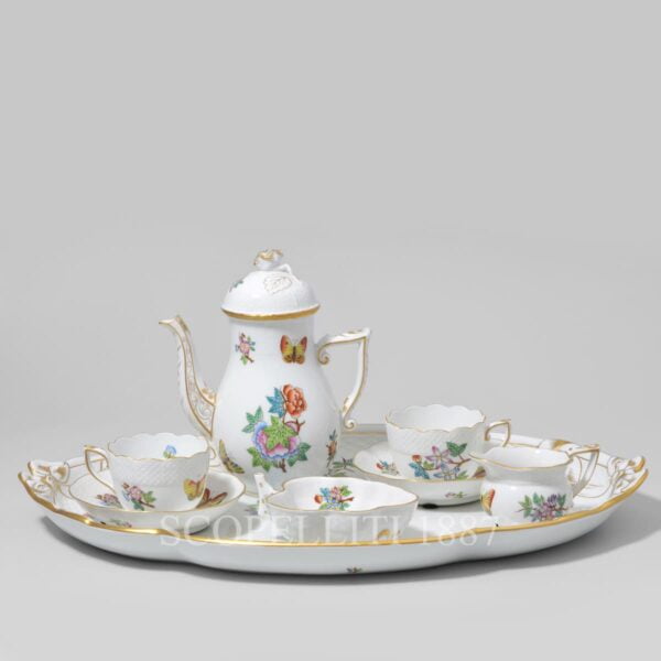 herend coffee set for 2 persons