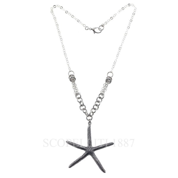 starfish silver sterling necklace