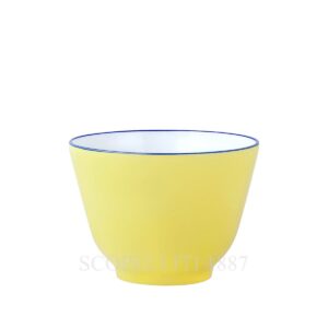 hermes bleus d ailleurs bowl yellow limoges porcelain
