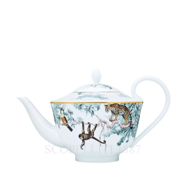 hermes limoges porcelain carnets d equateur teapot six persxons with filter