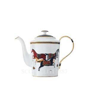 hermes limoges porcelain cheval d orient teapot