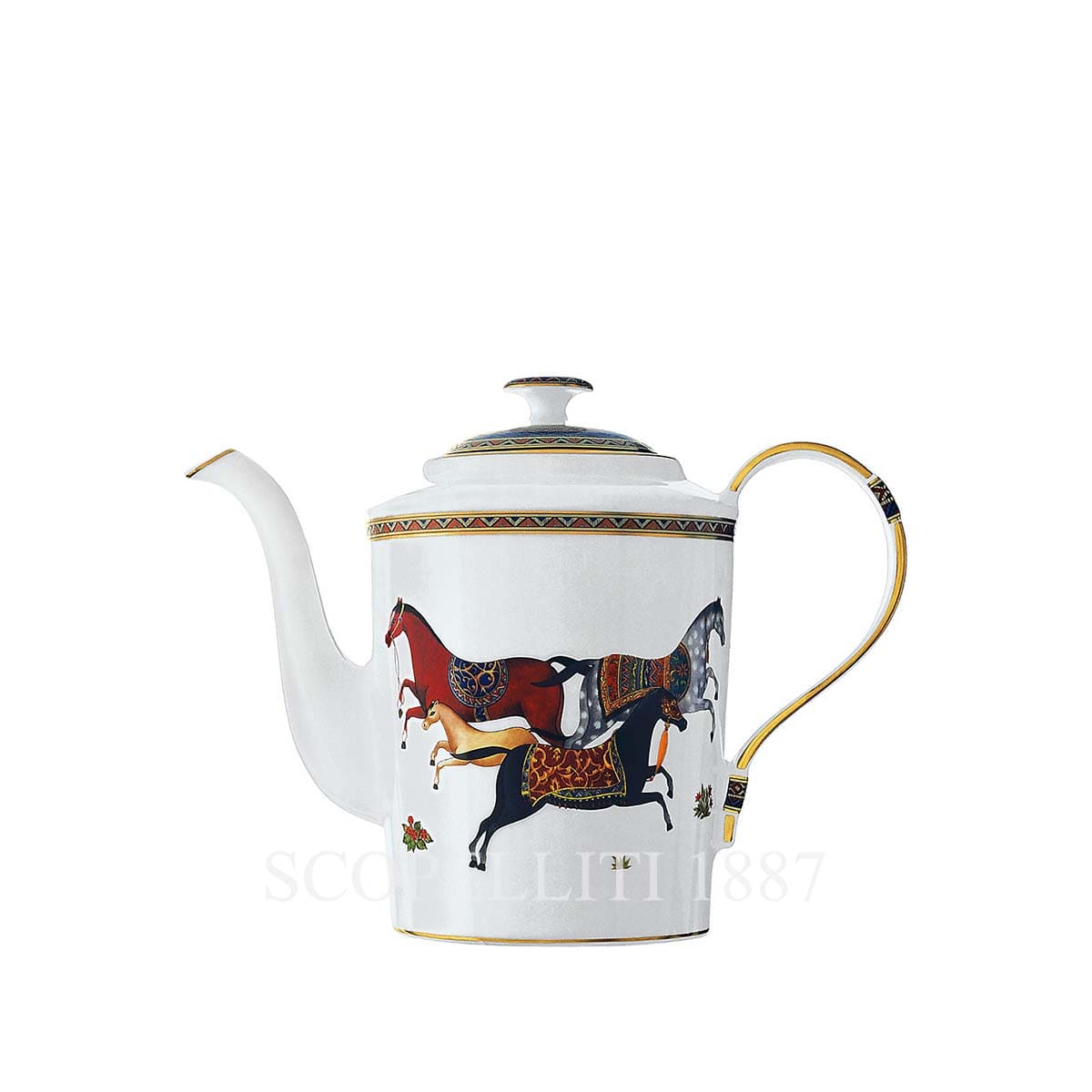 Hermes Teapot with 2 Tea Cups Gift Set Cheval d'Orient