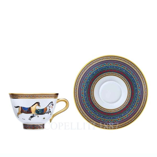 hermes limoges porcelain cheval d orient tea cup and saucer