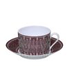 Hermes 2 Breakfast Cup and Saucer H Déco Red Gift Set