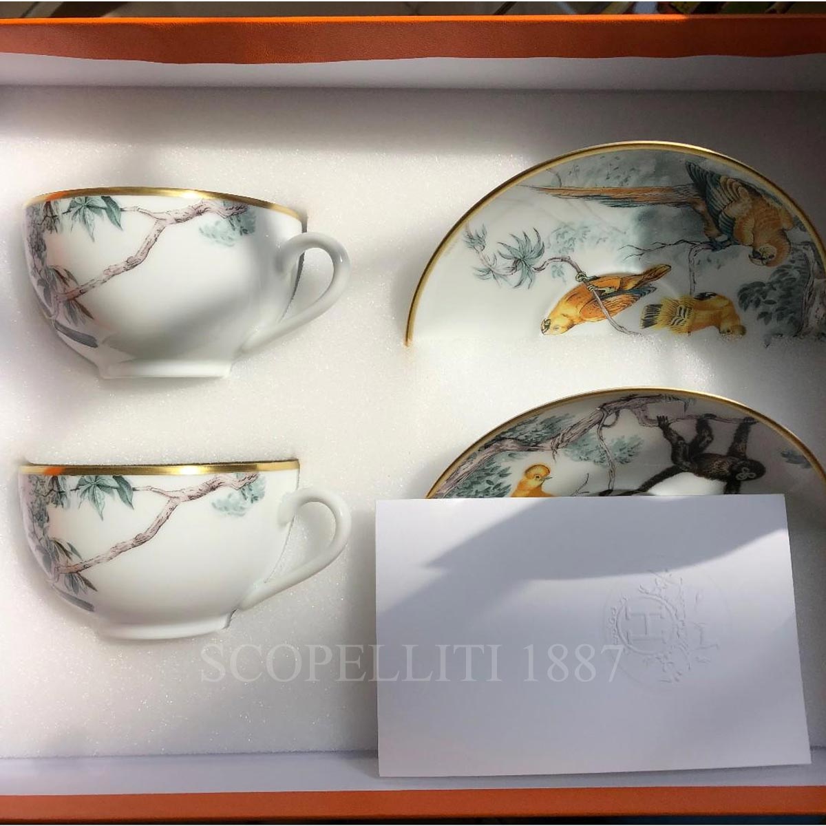 Hermes 2 Tea Cup Carnets d’Equateur Gift Set - SCOPELLITI 1887