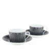 Hermes Set of 2 Breakfast Cups with Saucers H Déco