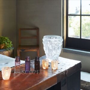 lalique bacchantes clear crystal vase large