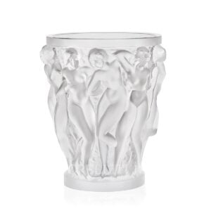 Lalique Bacchantes Small Crystal Vase Black - SCOPELLITI 1887