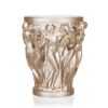 Lalique Bacchantes Crystal Vase Gold Luster