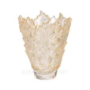 lalique champs elysees golden luster crystal vase