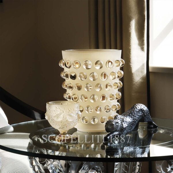 lalique golden crystal mossi xxl vase