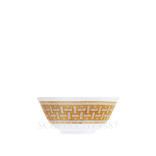 hermes limoges porcelain mosaique au 24 gold rice bowl