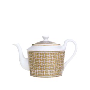 hermes limoges porcelain mosaique au 24 gold teapot