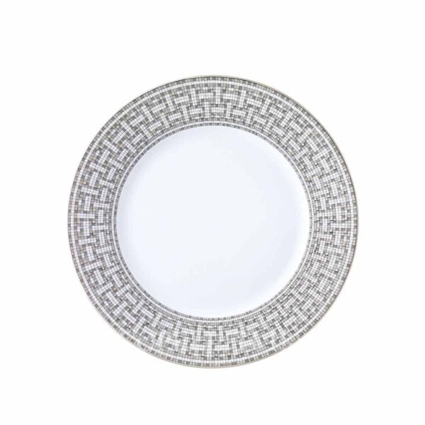 hermes limoges porcelain mosaique au 24 platinum dinner plate